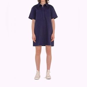Womens Deus Ex Machina Dresses | Honour Shirt Dress (Relaxed Fit) Twilight Blue